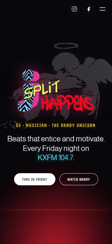j-split.com website on a phone