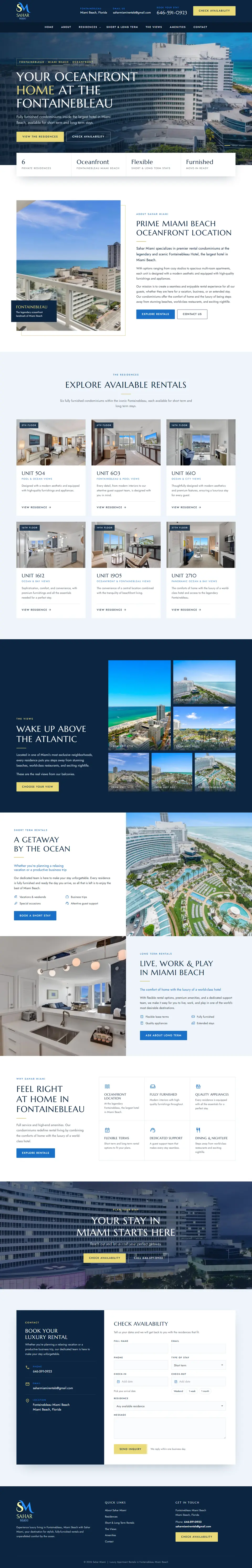 saharmiami.com website on a computer